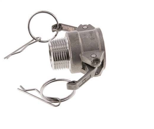 Camlock DN 25 (1'') Stainless Steel Coupling R 1'' Male Thread Type B MIL-C-27487