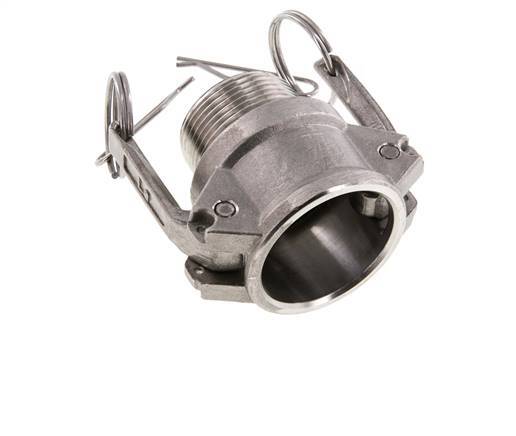 Camlock DN 32 (1 1/4'') Stainless Steel Coupling R 1 1/4'' Male Thread Type B MIL-C-27487