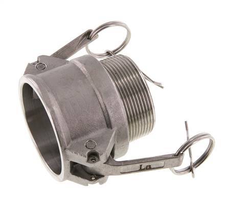 Camlock DN 50 (2'') Stainless Steel Coupling R 2'' Male Thread Type B MIL-C-27487