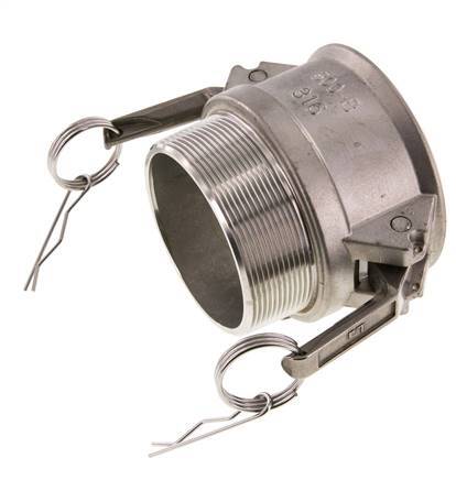 Camlock DN 75 (3'') Stainless Steel Coupling R 3'' Male Thread Type B MIL-C-27487