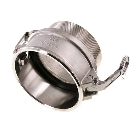 Camlock DN 90 (4'') Stainless Steel Coupling R 4'' Male Thread Type B MIL-C-27487