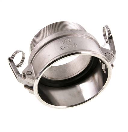 Camlock DN 90 (4'') Stainless Steel Coupling R 4'' Male Thread Type B MIL-C-27487