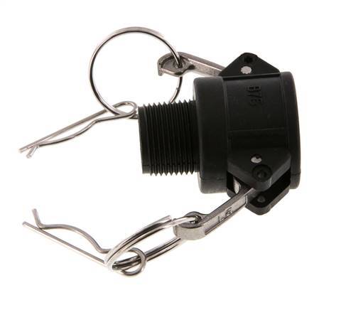 Camlock DN 20 (3/4'') Polypropylene Coupling R 3/4'' Male Thread Type B MIL-C-27487
