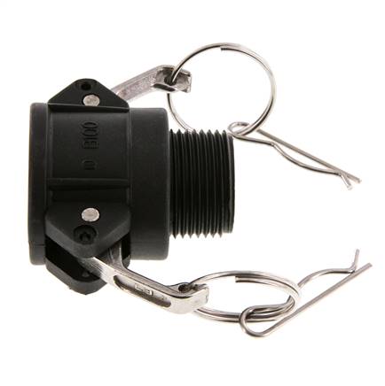 Camlock DN 25 (1'') Polypropylene Coupling R 1'' Male Thread Type B MIL-C-27487