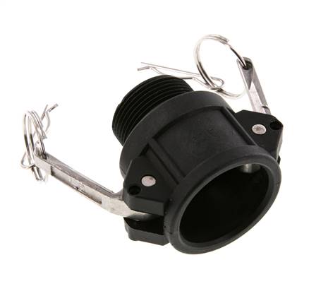 Camlock DN 32 (1 1/4'') Polypropylene Coupling R 1 1/4'' Male Thread Type B MIL-C-27487