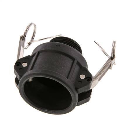 Camlock DN 40 (1 1/2'') Polypropylene Coupling R 1 1/4'' Male Thread Type B MIL-C-27487