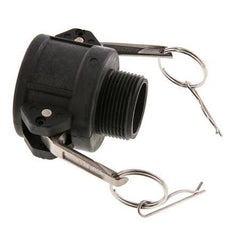 Camlock DN 40 (1 1/2'') Polypropylene Coupling R 1 1/4'' Male Thread Type B MIL-C-27487