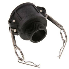 Camlock DN 40 (1 1/2'') Polypropylene Coupling R 1 1/4'' Male Thread Type B MIL-C-27487
