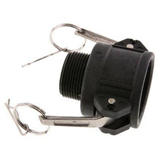 Camlock DN 40 (1 1/2'') Polypropylene Coupling R 1 1/4'' Male Thread Type B MIL-C-27487