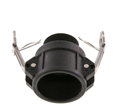 Camlock DN 40 (1 1/2'') Polypropylene Coupling R 1 1/2'' Male Thread Type B MIL-C-27487