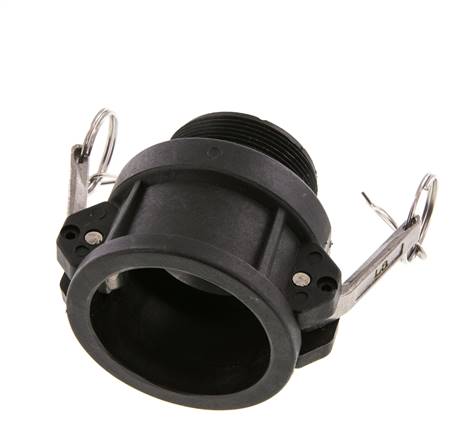 Camlock DN 50 (2'') Polypropylene Coupling R 2'' Male Thread Type B MIL-C-27487