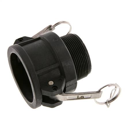 Camlock DN 50 (2'') Polypropylene Coupling R 2'' Male Thread Type B MIL-C-27487
