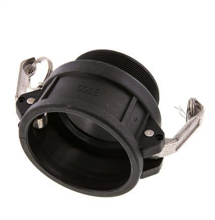 Camlock DN 75 (3'') Polypropylene Coupling R 3'' Male Thread Type B MIL-C-27487