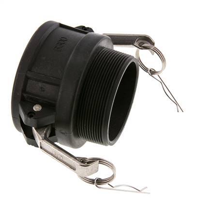 Camlock DN 75 (3'') Polypropylene Coupling R 3'' Male Thread Type B MIL-C-27487