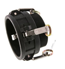 Camlock DN 90 (4'') Polypropylene Coupling R 4'' Male Thread Type B MIL-C-27487