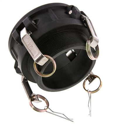 Camlock DN 90 (4'') Polypropylene Coupling R 4'' Male Thread Type B MIL-C-27487
