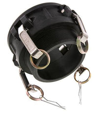 Camlock DN 90 (4'') Polypropylene Coupling R 4'' Male Thread Type B MIL-C-27487