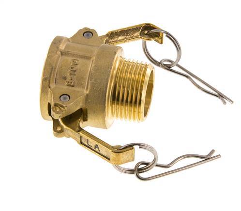 Camlock DN 25 (1'') Brass Coupling R 1'' Male Thread Type B MIL-C-27487