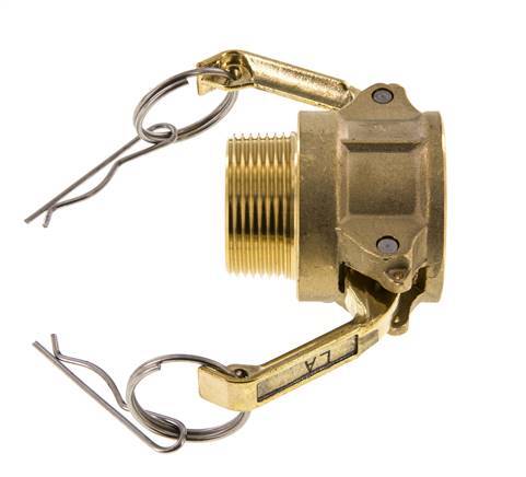 Camlock DN 32 (1 1/4'') Brass Coupling R 1 1/4'' Male Thread Type B MIL-C-27487