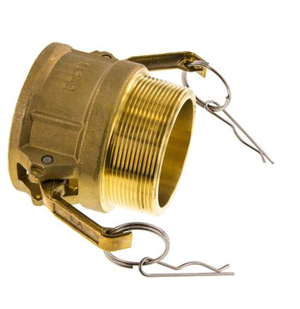 Camlock DN 60 (2 1/2'') Brass Coupling R 2 1/2'' Male Thread Type B MIL-C-27487