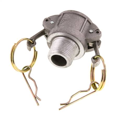 Camlock DN 20 (3/4'') Aluminium Coupling R 3/4'' Male Thread Type B MIL-C-27487
