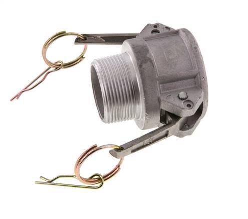 Camlock DN 40 (1 1/2'') Aluminium Coupling R 1 1/2'' Male Thread Type B MIL-C-27487