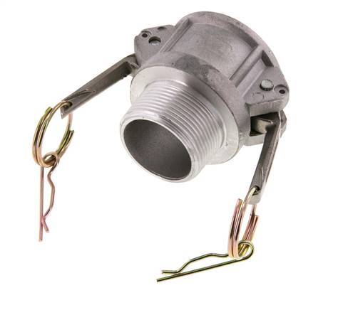 Camlock DN 40 (1 1/2'') Aluminium Coupling R 1 1/2'' Male Thread Type B MIL-C-27487