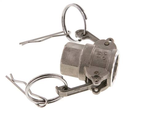 Camlock DN 15 (1/2'') Stainless Steel Coupling Rp 1/2'' Female Thread Type D MIL-C-27487