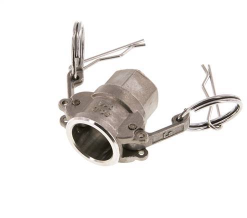 Camlock DN 15 (1/2'') Stainless Steel Coupling Rp 1/2'' Female Thread Type D MIL-C-27487