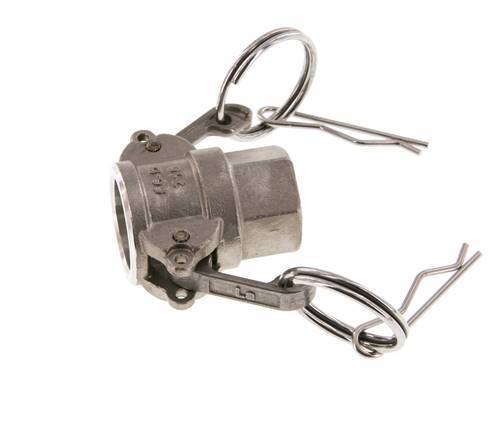 Camlock DN 15 (1/2'') Stainless Steel Coupling Rp 1/2'' Female Thread Type D MIL-C-27487