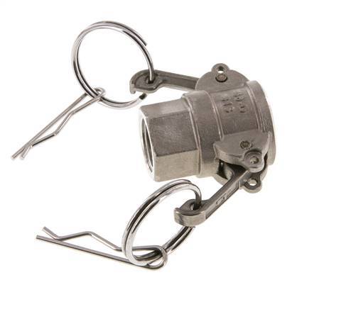 Camlock DN 15 (1/2'') Stainless Steel Coupling Rp 1/2'' Female Thread Type D MIL-C-27487