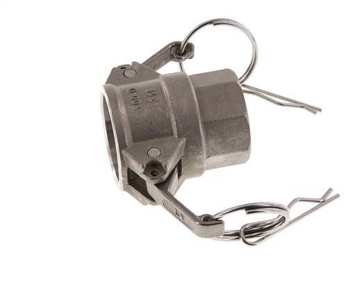 Camlock DN 25 (1'') Stainless Steel Coupling Rp 1'' Female Thread Type D MIL-C-27487