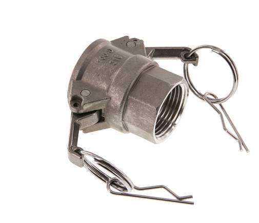 Camlock DN 25 (1'') Stainless Steel Coupling Rp 1'' Female Thread Type D MIL-C-27487