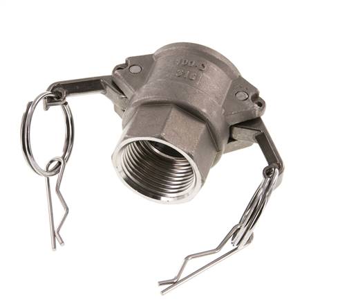 Camlock DN 25 (1'') Stainless Steel Coupling Rp 1'' Female Thread Type D MIL-C-27487