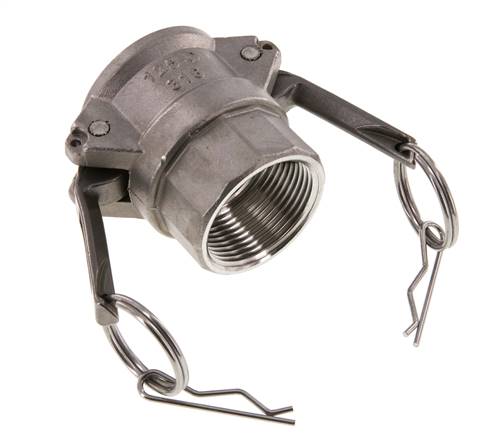 Camlock DN 32 (1 1/4'') Stainless Steel Coupling Rp 1 1/4'' Female Thread Type D MIL-C-27487