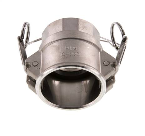 Camlock DN 50 (2'') Stainless Steel Coupling Rp 2'' Female Thread Type D MIL-C-27487