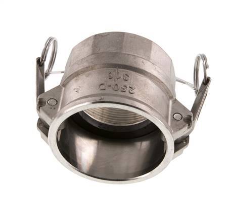 Camlock DN 60 (2 1/2'') Stainless Steel Coupling Rp 2 1/2'' Female Thread Type D MIL-C-27487