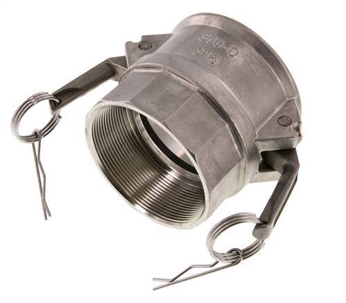 Camlock DN 75 (3'') Stainless Steel Coupling Rp 3'' Female Thread Type D MIL-C-27487