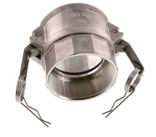 Camlock DN 75 (3'') Stainless Steel Coupling Rp 3'' Female Thread Type D MIL-C-27487