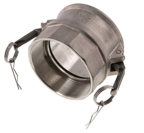 Camlock DN 140 (6'') Stainless Steel Coupling Rp 6'' Female Thread Type D MIL-C-27487