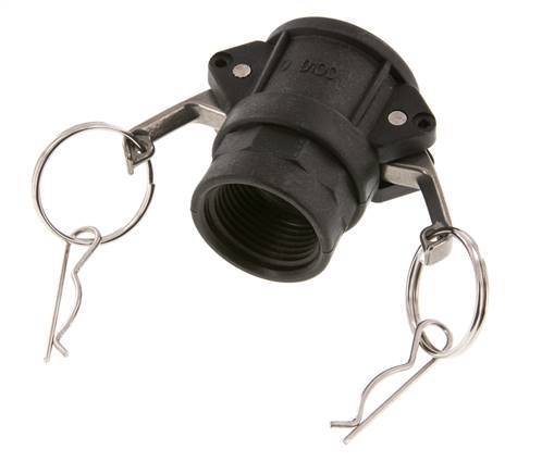 Camlock DN 25 (1'') Polypropylene Coupling Rp 1'' Female Thread Type D MIL-C-27487