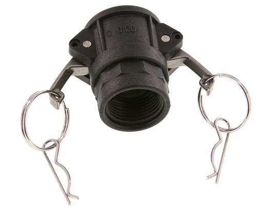 Camlock DN 25 (1'') Polypropylene Coupling Rp 1'' Female Thread Type D MIL-C-27487
