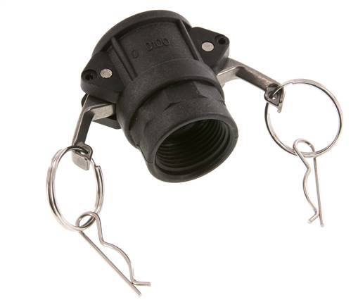 Camlock DN 25 (1'') Polypropylene Coupling Rp 1'' Female Thread Type D MIL-C-27487