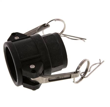 Camlock DN 32 (1 1/4'') Polypropylene Coupling Rp 1 1/4'' Female Thread Type D MIL-C-27487