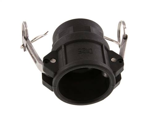 Camlock DN 40 (1 1/2'') Polypropylene Coupling Rp 1 1/4'' Female Thread Type D MIL-C-27487