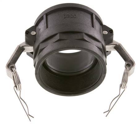 Camlock DN 75 (3'') Polypropylene Coupling Rp 3'' Female Thread Type D MIL-C-27487