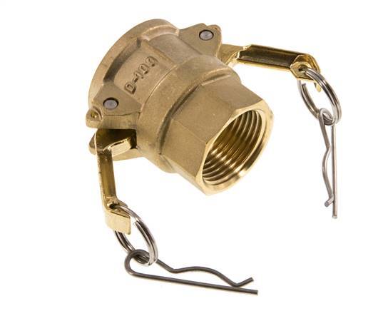 Camlock DN 25 (1'') Brass Coupling Rp 1'' Female Thread Type D MIL-C-27487