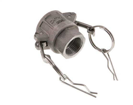 Camlock DN 20 (3/4'') Aluminium Coupling Rp 3/4'' Female Thread Type D MIL-C-27487