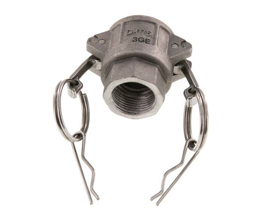 Camlock DN 20 (3/4'') Aluminium Coupling Rp 3/4'' Female Thread Type D MIL-C-27487