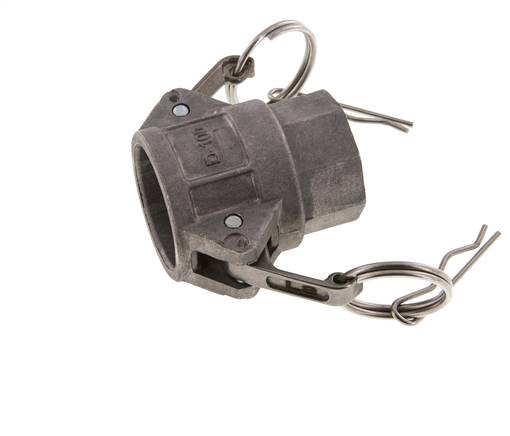 Camlock DN 25 (1'') Aluminium Coupling Rp 1'' Female Thread Type D MIL-C-27487